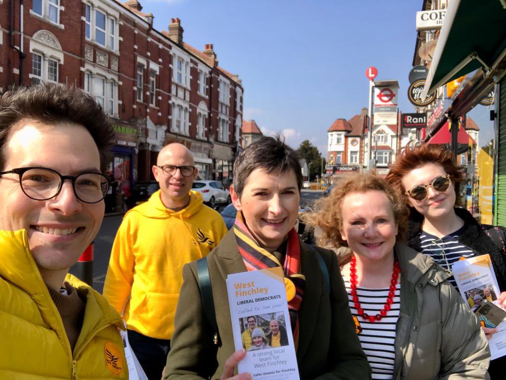 Campaigning in Finchley with Barnet Liberal Democrats